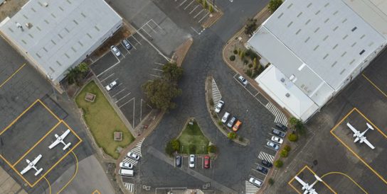 Aerial shot of parafield airport