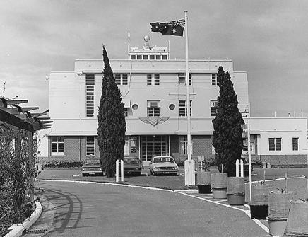 Black and white photo of tower