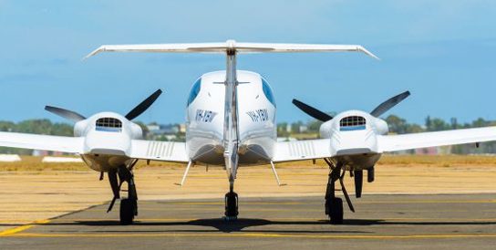small plane on runway