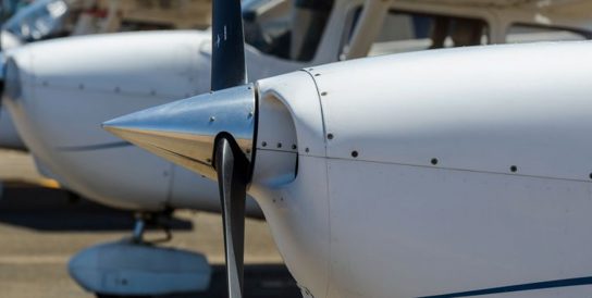 Close up image of three small jet noses
