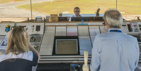 Image of three Parafield airport controllers