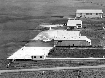 A black and white image of parafield airport in 1931
