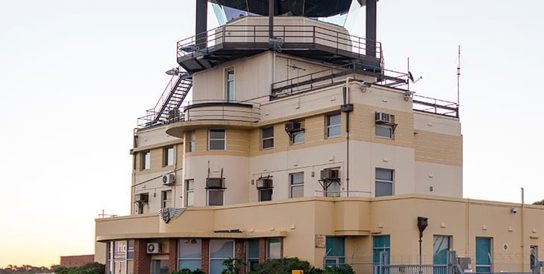 A picture of the control tower at Parafield Airport